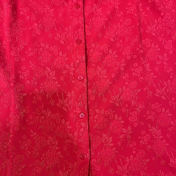 Maggie Barnes for Catherines Button Up Textured Blouse - Picture 2 of 6